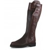 Elegant brown leather hunting boots