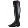 Leather riding boots with high uppers 
