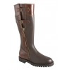 Brown leather hunting boots with bridles
