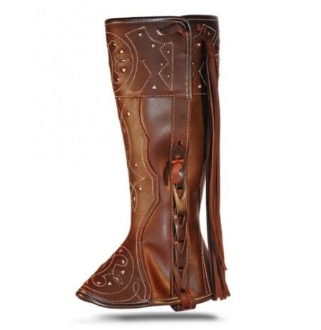 Spanish brown leather riding chaps