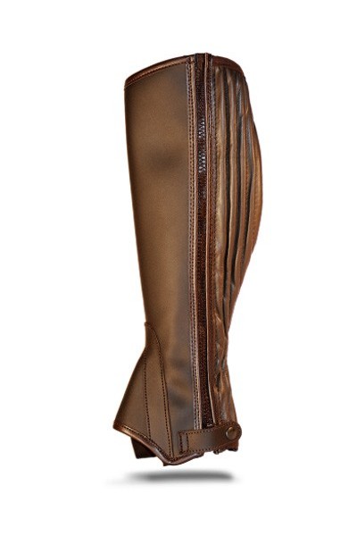Mini chaps cuir marron à franges Mini chaps cuir marron à franges
