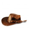 Original brown leather cowboy hat