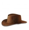 Brown nubuck leather cowboy hat