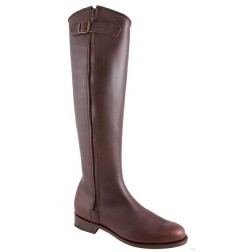 Bottes équitation cuir camel à brides