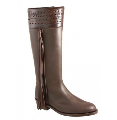 Made to measure brown spanish leather riding boots for women