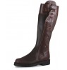 Made to measure elegant brown leather hunting boots