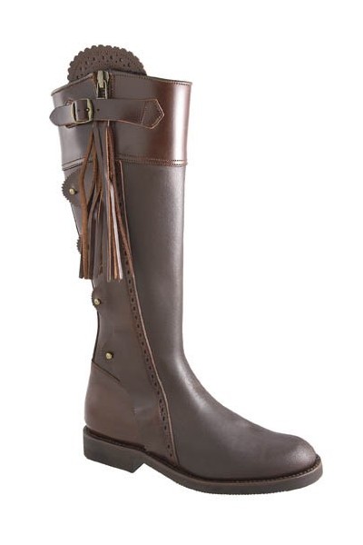 Bottes équitation cuir camel à brides Bottes équitation cuir camel à brides