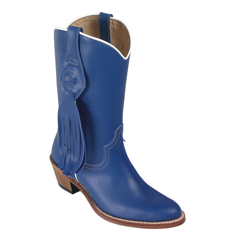 western boots blue