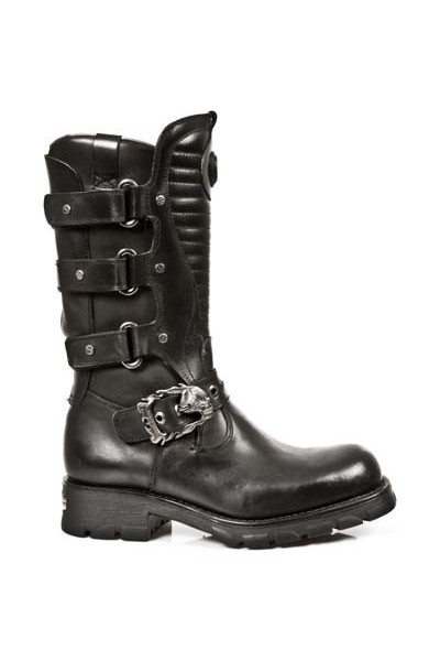 Bottes motardes cuir noir homme