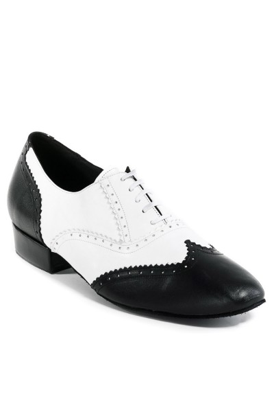 black and white derby shoes