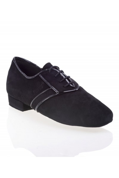 Chaussures danse homme cuir rouge et noir