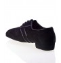 Chaussures danse homme cuir rouge et noir