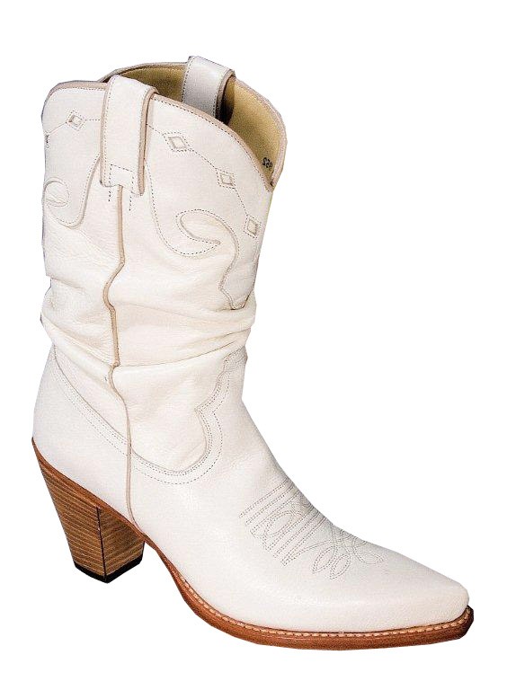 white short cowboy boots