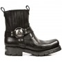 Bottes motardes cuir noir homme