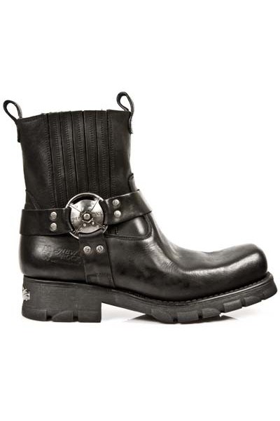 Bottes motardes cuir noir homme