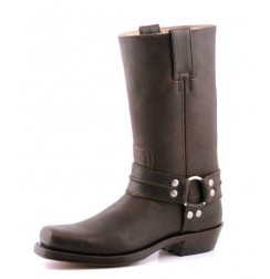Bottes équitation cuir camel à brides