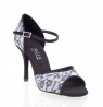 Black and white lace open toe bridal shoes