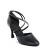 Classic chic black leather dancing shoes