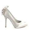 Elegant ivory satin bride shoes