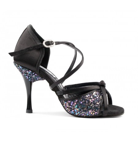 Sequined black dancing shoes