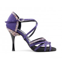 Sequined purple dancing shoes