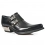 Santiags homme cuir et serpent noir talon acier