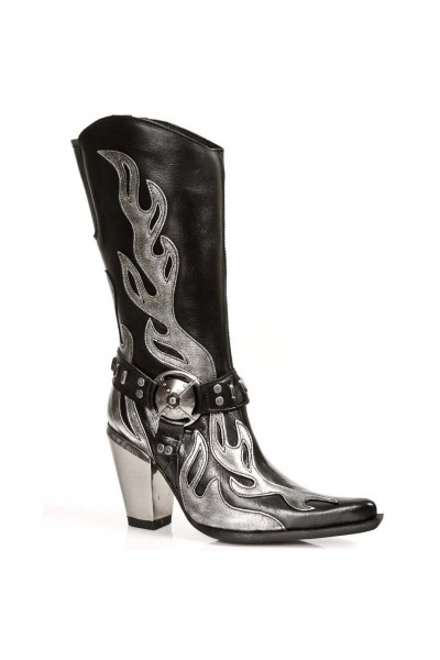 cowboy boots Leather rock cowboy boots 