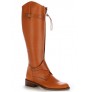 Bottes équitation cuir camel à brides