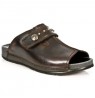 Brown leather sandals for men