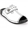 White leather sandals for men