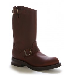 Bottes équitation cuir camel à brides