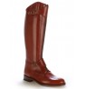 Copper brown leather riding polo boots