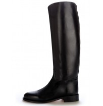 Black leather riding boots