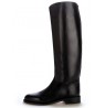 Black leather riding boots