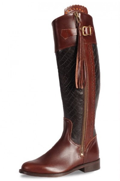 Bottes équitation cuir camel à brides Bottes équitation cuir camel à brides