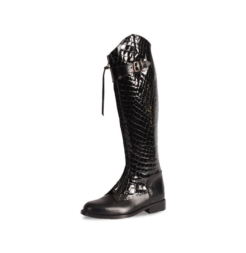 Bottes cuir croco deals