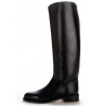 Made to measure black leather riding boots