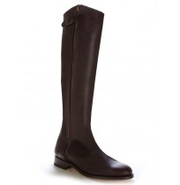 Elegant brown leather riding boots