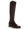 Elegant brown leather riding boots