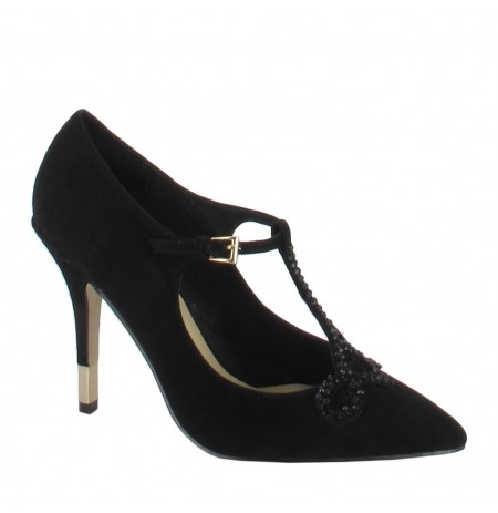 black vintage high heels
