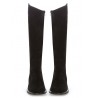 Black suede leather high boots