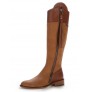 Bottes équitation cuir camel à brides