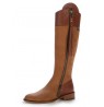 Elegant camel leather riding boots