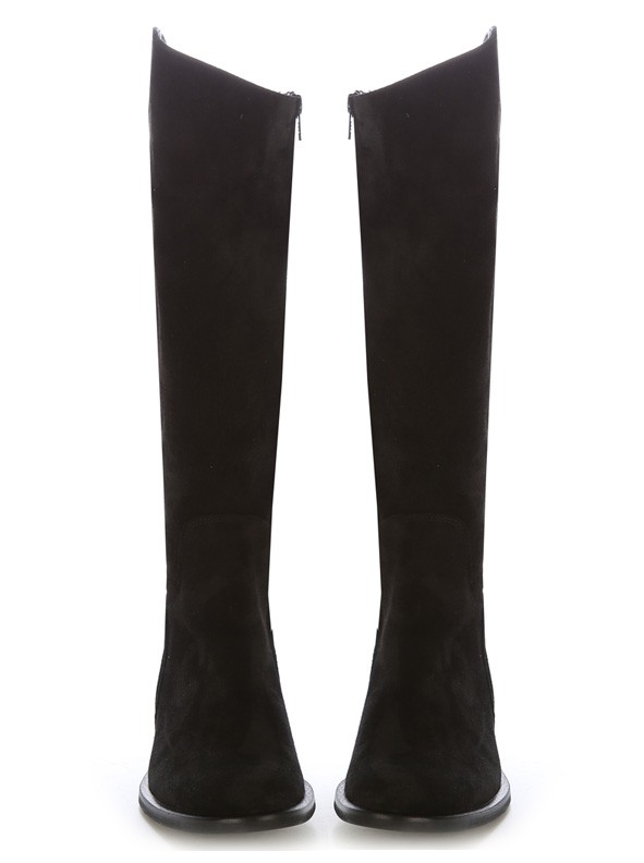 leather and suede riding boots