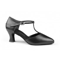 Classic black leather salomé dancing shoes