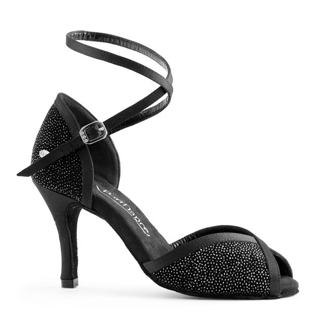 SPARKLY BLACK GLITTERY BALLROOM DANCE SHOES Glittery heels for dancing
