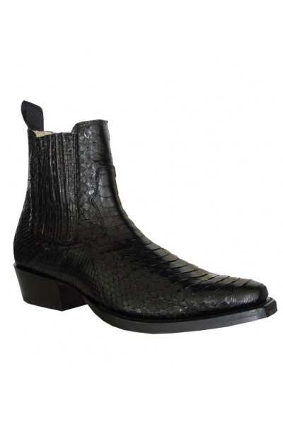 snake boots black