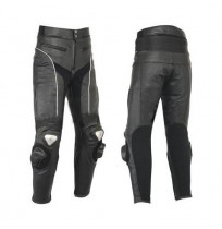 High protection black biker pants