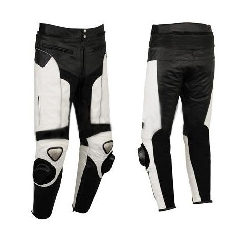 white biker pants