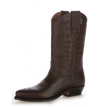 Brown leather Mexican style cowboy boots